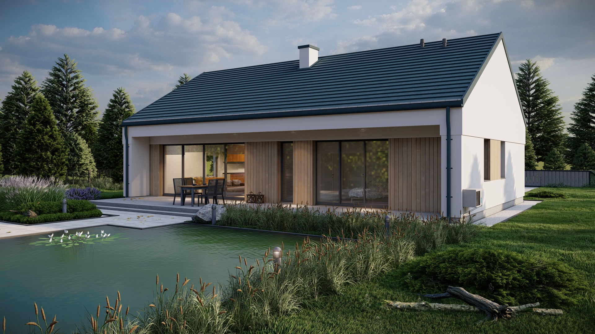 Dom na Majowej — wizualizacja projektu domu, widok 4